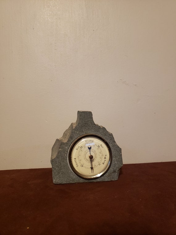 Vintage Rock Barometer Etsy