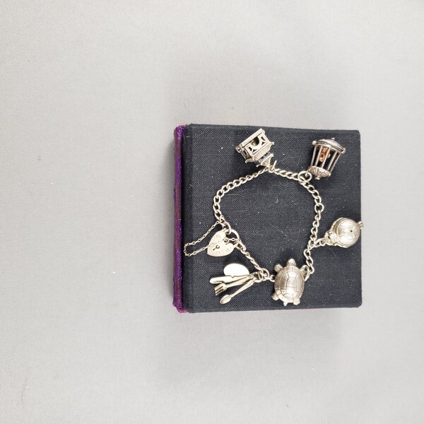 Vintage Sterling Silver Charm Bracelet