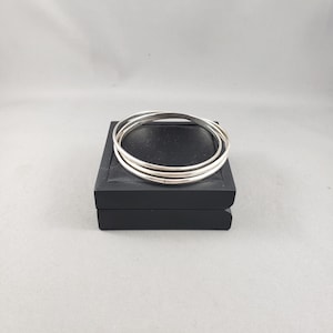 925 Sterling Silver Bangle Solid 925 Bracelet Vintage Narrow