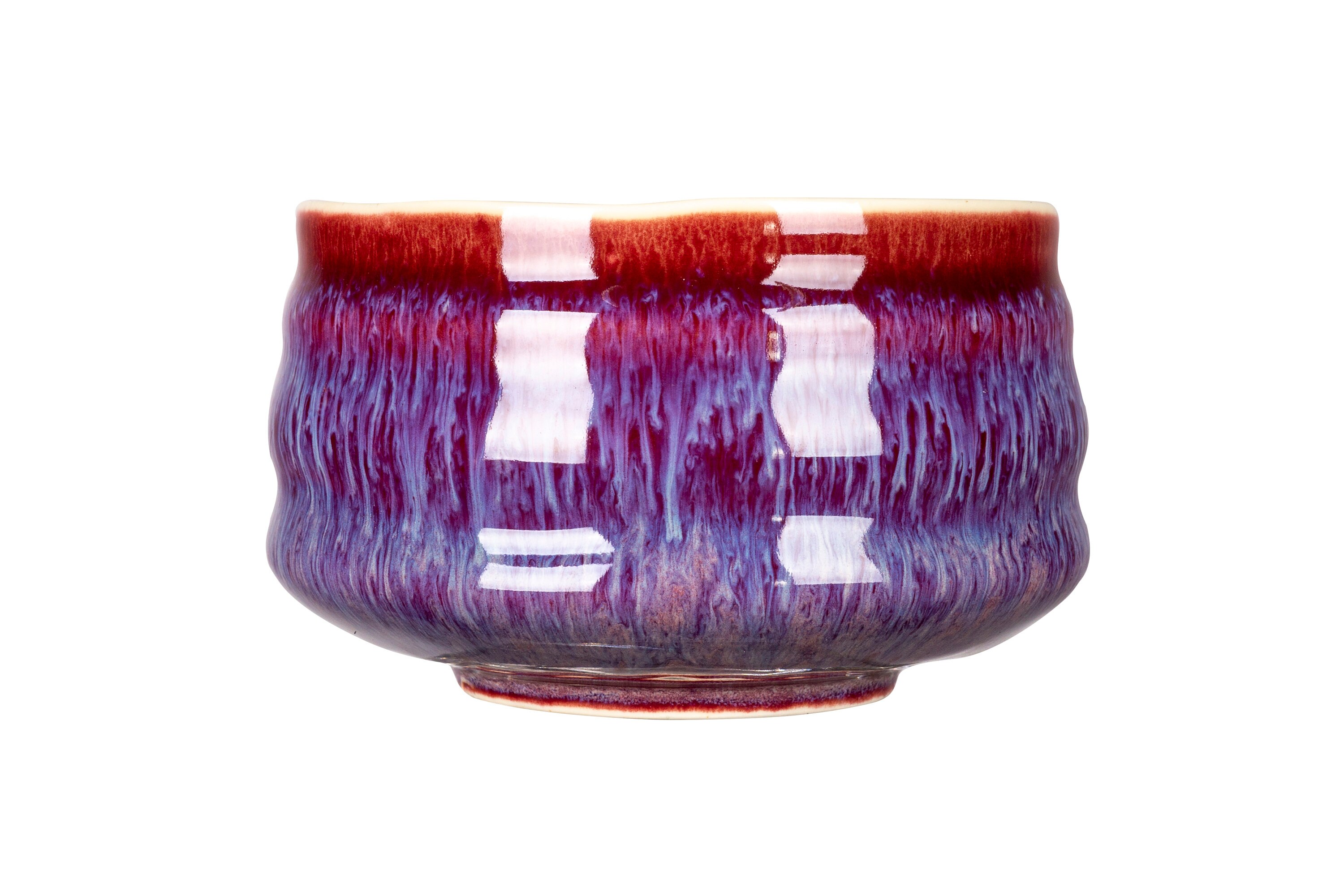 Handmade Purplered Colored Matcha Bowl Gift Packed Matcha Etsy