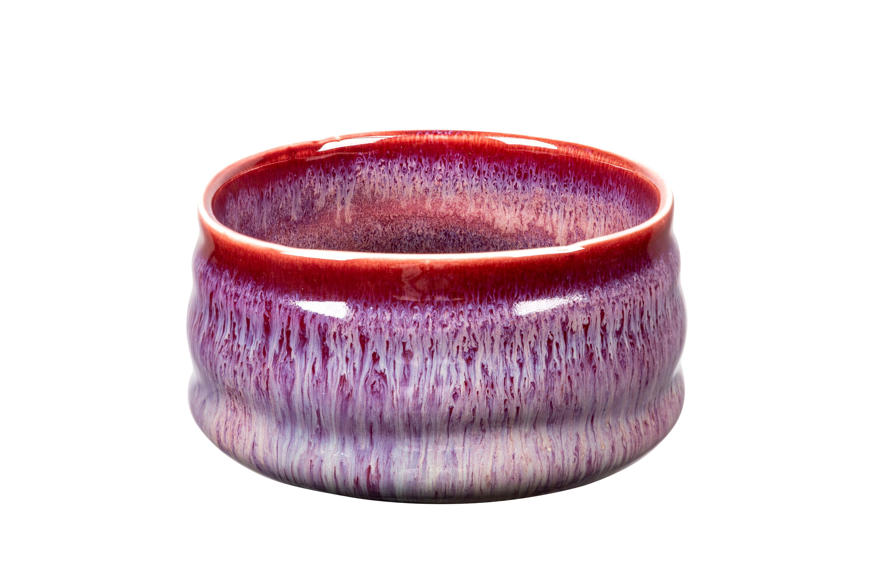 Handmade Purplered Colored Matcha Bowl Gift Packed Matcha Etsy
