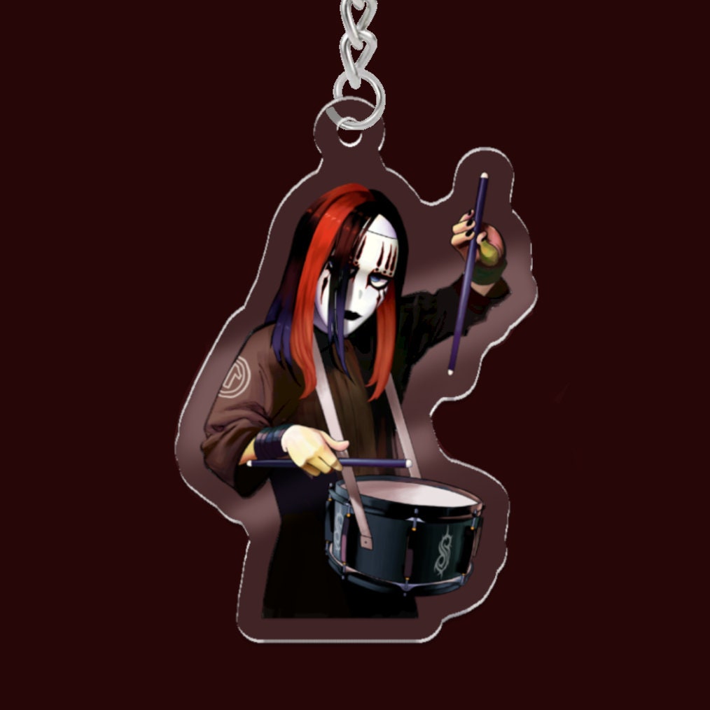 Joey Playing Drums Keychain