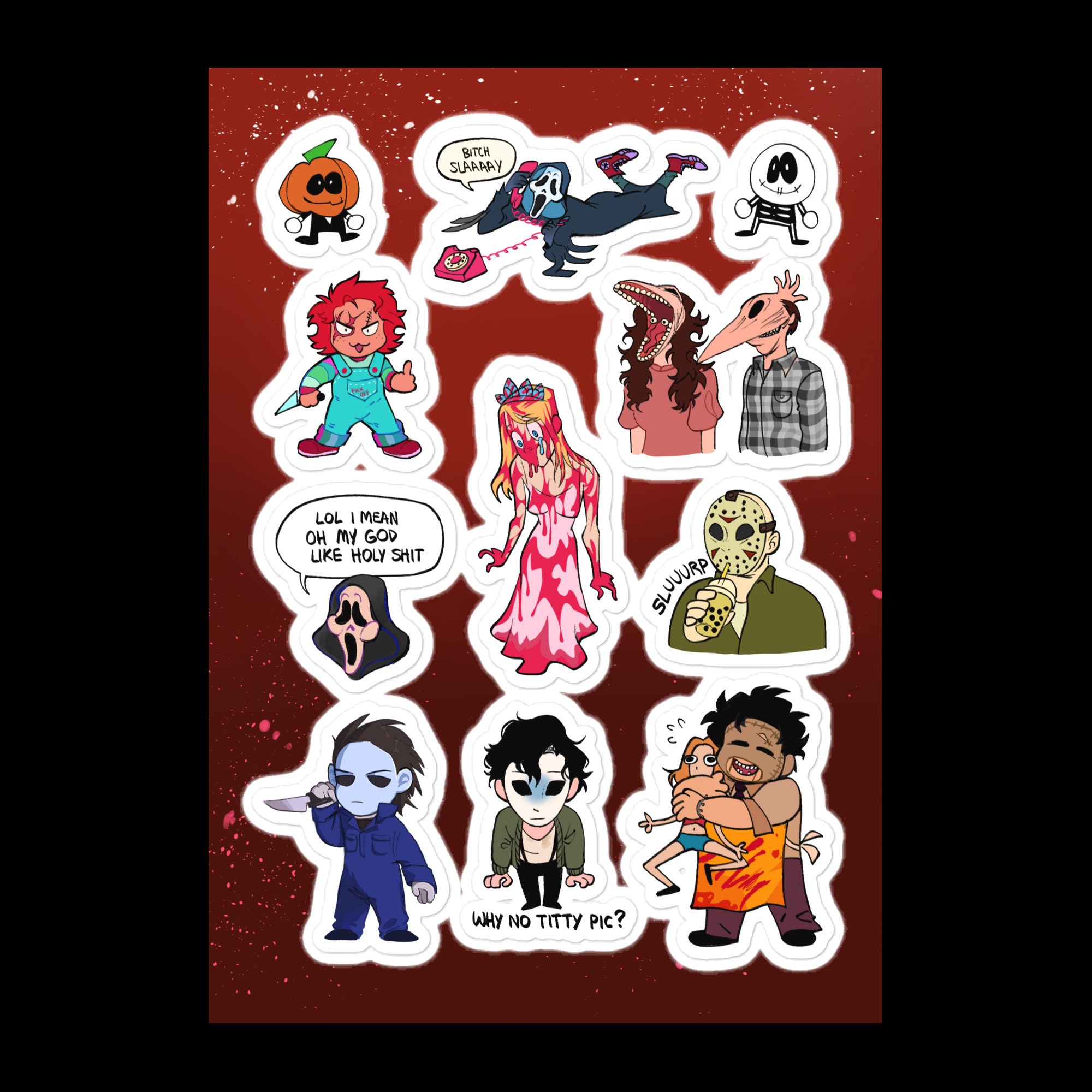 Mini Slasher Sticker Slasher Sticker Sheet Classic Horror Movies Chibi - Etsy