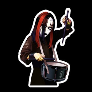 Joey Tocando el Tambor, Linda Pegatina von Slipknot von Chibi