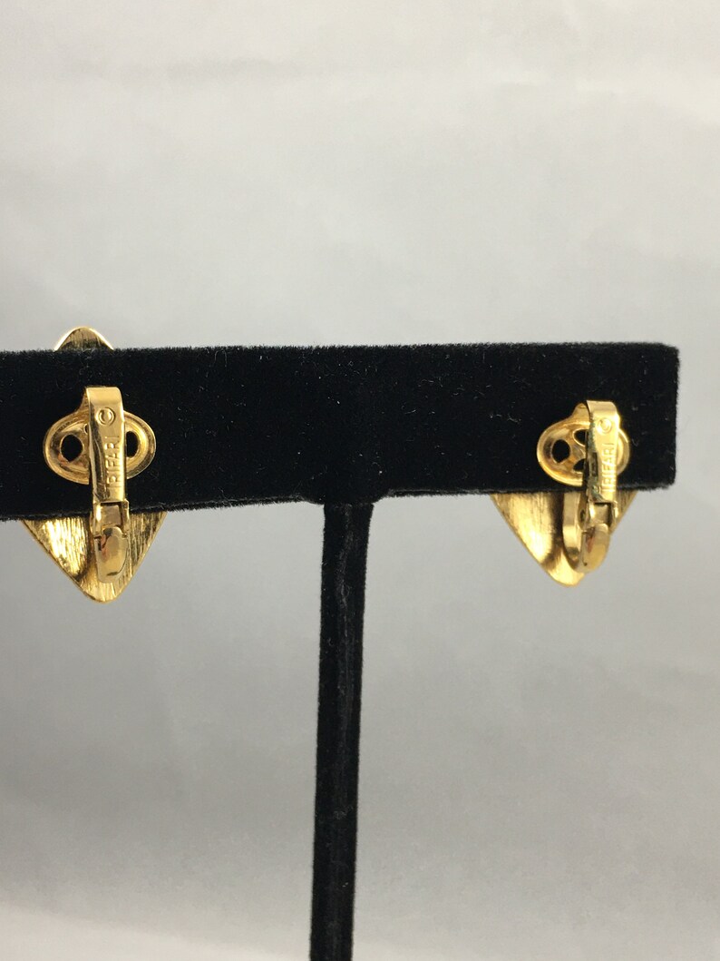 Trifari Gold Tone Clip Ons