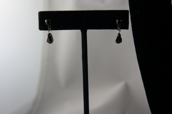 Black faceted bead multistrand necklace set - image 4