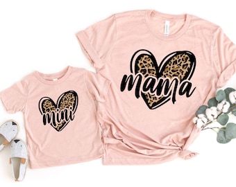 Mama Leopard Shirt,Mini Leopard Shirt,Mama&#39;s Girl Shirt,Leopard Mama Shirt,Leopard Mini Shirt,Mama Mini Matching Shirt,Mother Day Shirt
