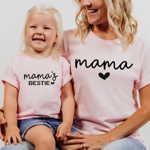 Mama und Mama Bestie Shirts, Mama und Tochter Shirts, Mama und Tochter Shirts, Mama und Mädchen Shirt, Mama und mir Shirts, Muttertag Shirt