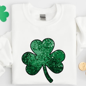 Cute St Patricks Four Leaf Clover Shirt,Watercolor St Patrick Tshirt, St Patricks Day,Shamrock Sweatshirt,Gift For St Patricks
