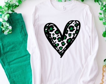 Lucky Cheetah Heart Shirt,St. Patricks Day Shirt,St Patrick Heart Shirt,Irish Shirt,St Patrick's Day Shirt,Irish Shirt,Patrick Matching Tee
