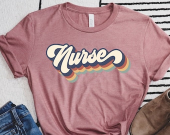 Retro Nurse Shirts, RN Shirts, Nurses Superhero, Nurse Week, Shirt For Woman, Nursing Shirt, Nursing School Tee,RN Leopard Nurse Shirt