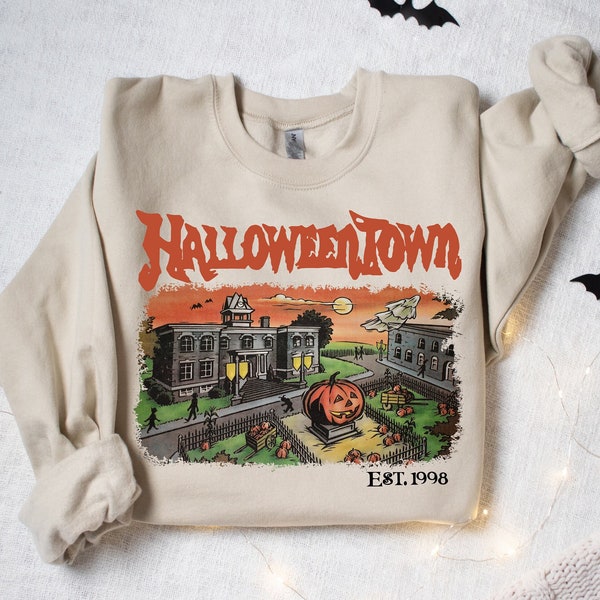 Halloweentown Est 1998 Sweatshirt, Halloweentown University, Retro Halloweentown Sweatshirt, Fall Sweatshirt, Halloween Sweatshirt