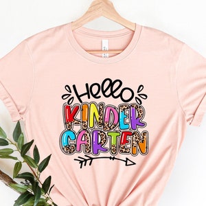 Hello Kindergarten Shirts,Teach Love Inspire Shirt,Back To School Shirt,First Grade Teacher Tee,Teacher Appreciation Tee,1st day of school