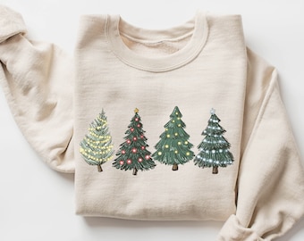 Weihnachten Sweatshirt, Weihnachten Pullover, Weihnachten Crewneck, Weihnachtsbaum Sweatshirt, Urlaub Pullover für Frauen, Winter Sweatshirt