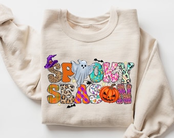 Spooky Season Ghost Sweatshirt, Sweatshirt Ghost, Halloween Favorite, Cute Ghost Sweatshirt, Halloween Gift, Spooky Season Shirt