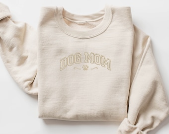 Embroidery Dog Mama Shirt,Dog Lover Embroidery Sweatshirt,Mother's Day Embroidery Shirt,Embroidery Mother Gift,Dog Mama Shirt