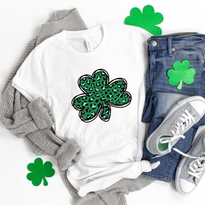 St Patricks Day Shirt,Leopard Shamrock Shirt,Shamrock Shirt, St. Patty&#39;s Shirt,Irish Shirt,Shenanigans Drinking Shirt,Family Matching Shirt