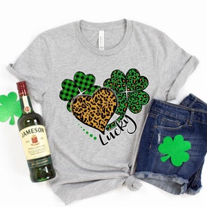 St Patricks Day Shirt,Leopard Shamrock Shirt,Shamrock Shirt, St. Patty&#39;s Shirt,Irish Shirt,Shenanigans Drinking Shirt,Family Matching Shirt