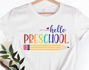 Camicia per insegnante prescolare, Ciao camicia prescolare, equipaggio prescolare, squadra prescolare, camicia per insegnante prescolare carina, camicia prescolare, Pre-K PreK