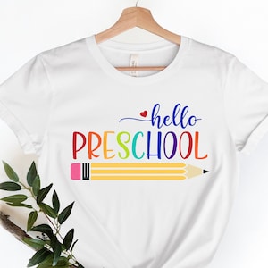 Preschool Teacher Shirt, Hello Preschool Shirt, Preschool Crew, Preschool Squad, Cute Preschool Teacher Shirt, Preschool Shirt, Pre-K PreK