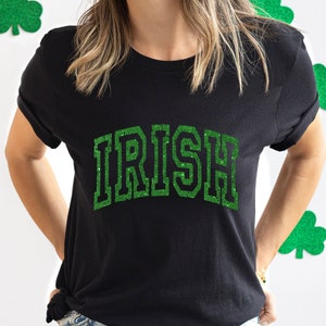 Irish Shamrock Shirt, Womens Irish Shirt, Lucky Woman Shirt, Shamrock Shirt, St Patrick Day Shirt, Lucky Shirt, Irish Gifts, Irish Glitter