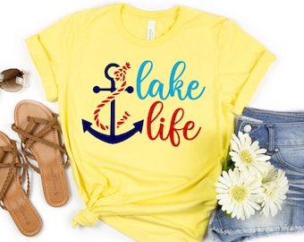 Lake life Shirt, Lake Shirt, Gift for Travel Lover, Gift for Adventurer, Wildlife Shirts,Vacation Shirts,Gift for Her,Camper Shirt, Lakelife