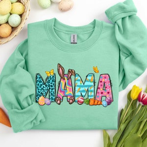 Easter Mama Sweatshirt, Easter Shirt, Mamas Bunnies Shirt, Easter Gift for Mom, Easter Hoodie, Mom Sweatshirt, Gift For Her, Sweater For Her