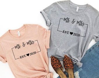 Mr and Mrs Shirt,Mr and Mrs,Just Married Shirt,Honeymoon Shirt,Wedding Shirt,Wife and Hubs Shirts,Just Married Shirts,Couple Shirts