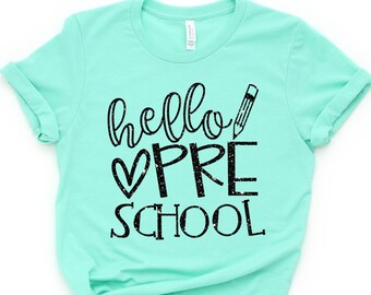 Preschool Teacher Shirt, Hello Preschool Shirt, Preschool Crew, Preschool Squad, Süßes Preschool Teacher Shirt, Preschool Shirt, Preschool Shirt