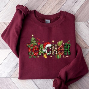 Teacher Christmas Sweatshirt,Love Christmas Teacher Shirt,Teacher Christmas Shirt,Christmas Teach Shirt,Christmas Gift For Teacher Shirt