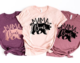 Mom Shirts Momlife Shirt Mothers Day Gift Mama Bear Tee Mama Bear Shirt Mama Bear T-shirt Mama Tee Shirts for Moms