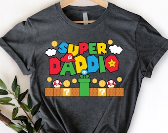 Super Daddio Game Shirt,New Dad Shirt,Dad Shirt,Daddy Shirt,Father&#39;s Day Shirt,Best Dad shirt,Gift for Dad,Super Dad Shirt,Gamer Daddy Shirt