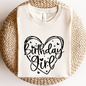 Heart Birthday Girl Shirt, Birthday Party Girl Shirt, Birthday Girl Shirt, Birthday Girl Shirts, Youth Birthday Girl Shirt, Birthday Shirt
