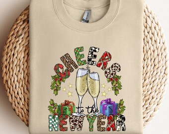 Cheers To The New Year Shirt,2024 Happy New Year Sweatshirt,Happy New Year Shirt, New Years Shirt, 2024 Christmas, Happy New Year Shirt
