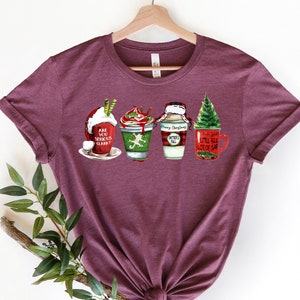Christmas coffee Shirt,Christmas T-shirt,Christmas Family Shirt,Christmas Gift,Holiday Gift,Leopard Shirt,Christmas Family Matching Shirt