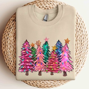 Christmas Sweatshirt, Christmas Sweater, Christmas Crewneck, Christmas Tree Sweatshirt, Holiday Sweaters for Women, Winter Sweatshirt