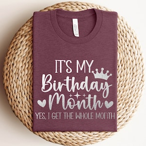 Birthday Month Shirt, Birthday Queen Shirt, Birthday Gift Shirt, Birthday Shirt For Women, Birthday Crew Shirt, Birthday Party Shirt