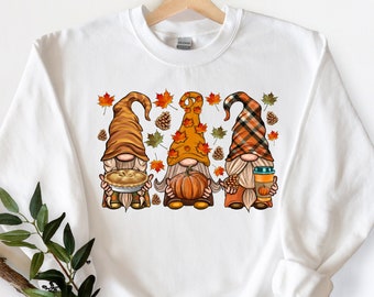 Camisa de los Gnomos de Otoño, Camisa de Otoño de Gnomo, Camiseta de Otoño, Camisa de Agradecimiento, Camiseta de Acción de Gracias, Camiseta de Otoño, Camisa de Calabaza Agradecida, Camisa de Vacaciones