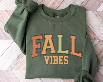 Fall Vibes Sweatshirt, Halloween Sweatshirt, Fall Sweatshirt, Fall Leopard Sweatshirt, Fall Time Sweatshirt, Cute Thanksgiving Sweatshirt