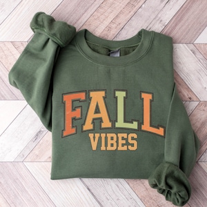 Fall Vibes Sweatshirt, Halloween Sweatshirt, Fall Sweatshirt, Fall Leopard Sweatshirt, Fall Time Sweatshirt, Cute Thanksgiving Sweatshirt