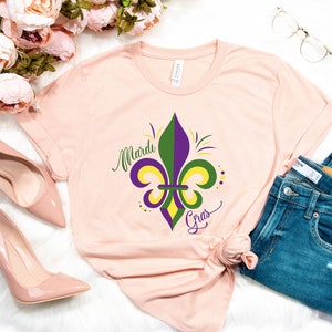 Mardi Gras Shirt,fleur de lis Shirt, Fat Tuesday Shirt,Flower de luce Shirt,Louisiana Shirt,New Orleans Shirt,Womens Mardi Gras Shirt
