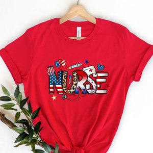 All American Nurse Shirt, 4th of July Nurse Shirt, Nurse Gift, Nursing School Tee, Registered Nurse Shirt, RN Shirt, Funny Nursing Shirt