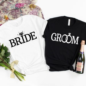 Bride and Groom Shirt,Wedding Shirt,Bride Groom Shirt Set,Just Married Shirt,Honeymoon T-Shirts,Mr. Mrs. Shirt,Newly Married Tee