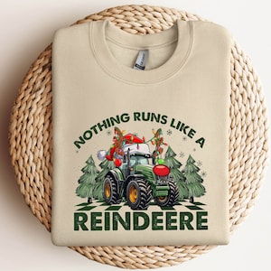 Christmas Sweatshirt, Merry Christmas Sweatshirt, Christmas Sweater, Skeleton Sweatshirt, Christmas Vibes, Nothing Runs Like A Reindeere