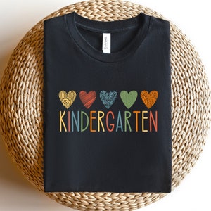 Camisa de jardín de infantes de corazón, camisa de estudiante de jardín de infantes, camisa de primer día de escuela, camisa de regreso a la escuela, camisas de jardín de infantes, camisa de estudiantes