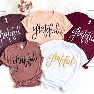 Grateful Shirt, Thankful Fall, Fall Shirt, Thankful Family Shirts, Thanksgiving Shirts, Thankful Autumn, Blessed, Thanksgiving