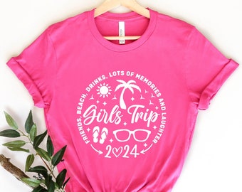 Girls Trip 2024 Shirt, Girls Vacation Shirt, Weekend Trip Shirt, Custom Girls Trip Shirt, Summer Vacation Shirt, Summer Trip Shirt, Trip Tee