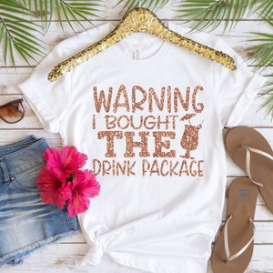 Aviso que comprei a camisa do pacote de bebidas, camisa Cruise Life, camiseta Cruise Vacation, camisa combinando para cruzeiro familiar, amigo de verão, camisa Cruise Squad