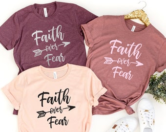 Faith Over Fair Shirt,Christliches Shirt,Geschenk Shirt,Religiöses Shirt,Christliches T-Shirt für Frauen,christliche Shirts für Frauen