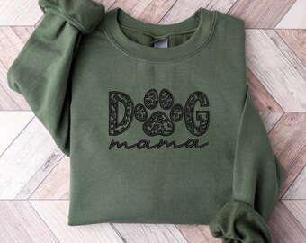 Embroidery Dog Mama Shirt,Dog Lover Embroidery Sweatshirt,Mother's Day Embroidery Shirt,Embroidery Mother Gift,Dog Mama Shirt